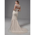 New Romantic Beach Wedding Dresses Cheap Cap Sleeve Lace up Backless Tulle Summer Bridal Gowns